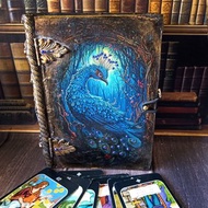 孔雀盒書、撲克牌盒、孔雀塔羅牌盒、孔雀羽毛、珠寶盒