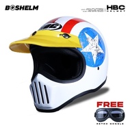 NEWEST Cakil HBC Pet Helmet Yellow AMERICA WHITE GLOSSY Full Face Helmet