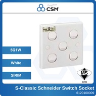 Schneider 5G1W E35/1/2AR S-Classic Switch Socket 250V