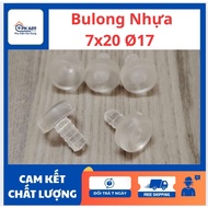 20 Plastic Bolts, 7x20 Ø17, SURE, LIGHT, STAINLESS