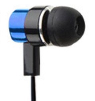 入耳編織水晶線 重低音耳機（藍色）