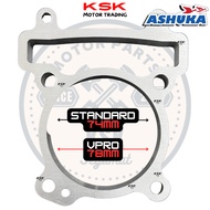 ASHUKA ALLOY BLOCK GASKET VPRO PLUS 74MM 78MM LC135 / Y15ZR SPACER HEAD (0.2MM TO 8MM)