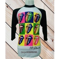 BAJU ROLLING STONES LIDAH 9 BAND 3Q [s,m,l,xl]