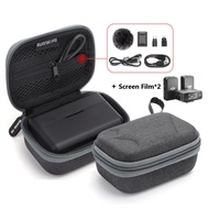 Mini Storage Case for DJI MIC Wireless Microphone Travel Carrying Bag Shockproof Hard Shell Screen Films for DJI MIC Accessories