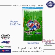 Partybaloon Plastik Snack Ulang tahun Karakter Besar 1 pak isi 10 pc 25x50 Cm | Bingkisan Ulang tahu