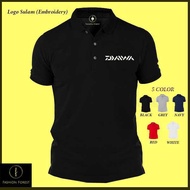 Microfiber Quick dry Jersi Jersey Polo T Shirt Logo Sulam Embroidery Daiwa Pancing Fishing Dry Fit