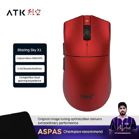 ATK Blazing Sky X1 Ultimate Dual Mode Wireless Mouse Lightweight PAW3395/3950 Custom 8K Return Rate 