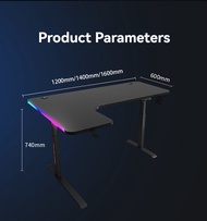 [Pre-order]Smart Corner Lift Desk Carbon Fibre RGB Corner Gaming Desk Desk Desktop Desk Cross Border