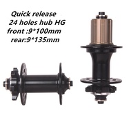 6 pawls disc card brake MTB mountain bike hub bearing Front/Rear bicycle hubs 24 Holes 8/9/10/11/12s