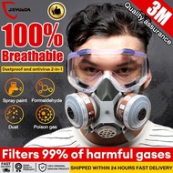 [3m mask 100% Breathable] Gas mask 6502-7 in 1 dust mask respirator mask topeng gas beracun mask n95