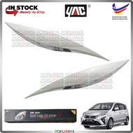 [W16 PEARL WHITE] Perodua Alza Custom Fit ABS Plastic Car Head Lamp Eye Lid Brow Cover