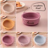 1PC Personalized Customization Name Silicone Baby Tableware Cartoon Cute Bear Shape Bowl Baby Stuff 
