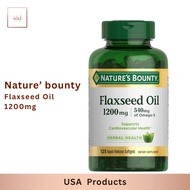 Nature's Bounty Flaxseed Oil 1200 mg Dietary Supplement 125 Softgels Easy To Absorb