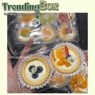 100 Plastic Boxes of 2 for Fruit Tarts, Su Sing, Mini Tarts (FJ310)