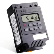 TM616 Din Rail DC Timer Switch,AC 240V 30A Weekly 7 Days Programmable Digital Industrial Led Time Sw