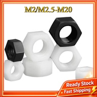 Nylon Hex Nut Nut Black/White/Transparent Nylon Hex Nut M2/M2.5-M20 [BANANA]