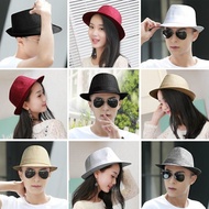Adult/Kids Linen Top Hat Jazz Hat (Bruno Mars Hat)Outdoor Sun Protection Cap Parenting Style