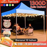 Tenda Lipat 3x3 Tenda Bazar 1300D Outdoor Tenda Gazebo Tenda Jualan Biru dan Merah