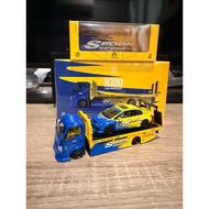 Micro Turbo Timemicro Tow Flat Bed Truck Spoon With Honda Civic FD Spoon Diecast