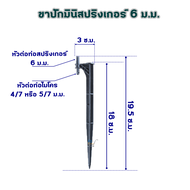 ขาปักท่อไมโคร ขาปักสปริงเกอร์ ขาปักมินิสปริงเกอร์ ขาปักน้ำหยด ขาปักยึดท่อ pe ขาปักน้ำหยด 5/7 ขาปักสายไมโคร ขาปักหัวพ่นหมอก