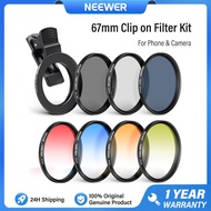 NEEWER 67mm ND+CPL Effect Filter Set ชุดฟิลเตอร์เอฟเฟกต์พร้อมที่ยึดเลนส์โทรศัพท์สำหรับ iPhone Samsun