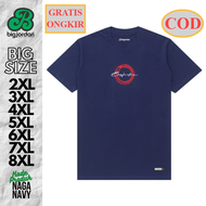 PAPMART - dragon screen printed t-shirt jumbo size XXL 3XL 8XL t-shirt BIG size - Naga Navy, 8XL