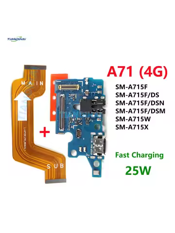 USB Charging Board Main Cable Charger Dock Port Connector For Samsung Galaxy A71 4G A715F A715F/DS A