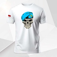 AURI Skull Beret T-shirt Short Sleeve T-shirt 100% Cotton AURI Skull Beret AURI T-shirt