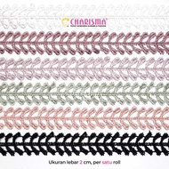 Charisma Lace Guipper AGL 847 - Lace Embroidery Zipper For Clothing / Width 2cm / Price per 1 Roll (