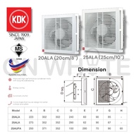 KDK EXHAUST VENTILATING FAN 20ALA(20cm/8'')/ 25ALA (25cm/10″)/ 20AQM / 25AQM / 30AQM  EUROWIND 8" / 