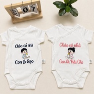 Newborn Body Set with Name Embroidered upon Request - 100% Soft Cotton - Meaningful Full Month Gift 