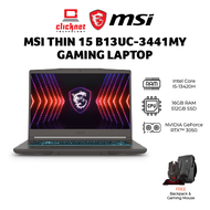 MSI THIN 15 B13UC-3441MY GAMING LAPTOP (I5-13420H 16GB RAM 512GB SSD RTX 3050_4GB 15.6" FHD 144Hz GR