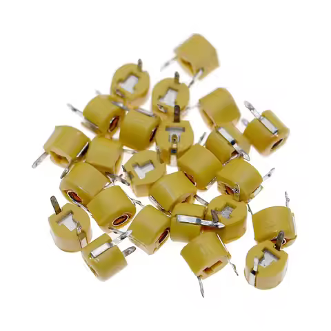 50pcs/lot 6mm Trimmer Variable Ceramic Capacitor 5PF 10PF 20PF 30PF 40PF 50PF 60PF 70PF 120PF Adjust
