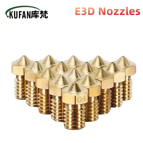 10PCS 3D Printer V6 M6 Threaded Brass Nozzle 0.2/0.25 0.3/0.4/0.5/0.6/1.0mm for 1.75/3.0mm Filament 
