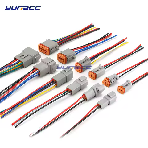 1 Set Deutsch DT Automotive Connector Wiring Harness Male Female Waterproof Electrical Plug DT06-2S 