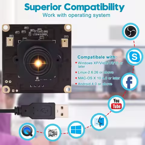 ELP 4K Ultra HD USB Camera 30fps 2160P High Resolution Camera Module Sony IMX317 Sensor Driver Free 