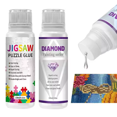 120ML Diamond Painting Sealer 5D Diamond Painting Art Glue Permanent Hold Shine Effect Sealer Diamon