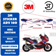 Sticker Cover Set HONDA ADV 160 Coverset Stripe Adv Body Cover Stiker HRC Edition 3M Sticker Stripe