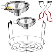 4 Pieces Canning Kit, 1PC Canning Rack+ 1PC Canning Jar Lifter Tong+ 2PC Canning Funnels, Canning Su