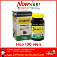Viên uống tăng cường sức khỏe tổng hợp Mason Natural B-Complex hỗ trợ giảm stress căng thẳng mệt mỏi