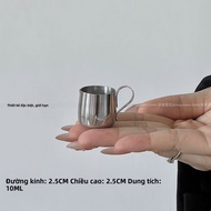 Cốc Đựng Sữa Mini Bằng Thép Không Gỉ Cổ Điển Dung Tích 30ml Cốc Đựng Đường Cốc Đựng Nước Sốt Cốc Đựn