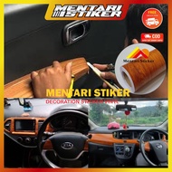 STIKER SKOTLET DASBOR MOBIL MOTIF KAYU/
