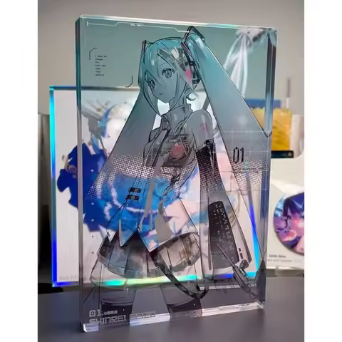 Hatsune Mikuo Badge Acrylic Brick Virtual Singer Anime Peripherals Originality High Definition Doubl