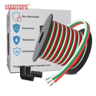 LEADTOPS 3Pin Conductor Extension Wire 22 AWG Gauge Stranded Tinned Copper Cable Cord RGB LED Strip 