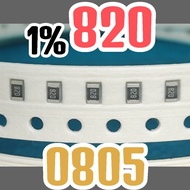 10pcs Chip resistor smd 820 82R0 1% size 2012 0805 82ohm 82 ohm 82R