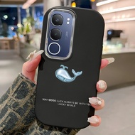 HP MERAH Phone Case For VIVO Y29 4G Case Silicone Phone Case Beautiful Pink Whale Pattern Beautiful 