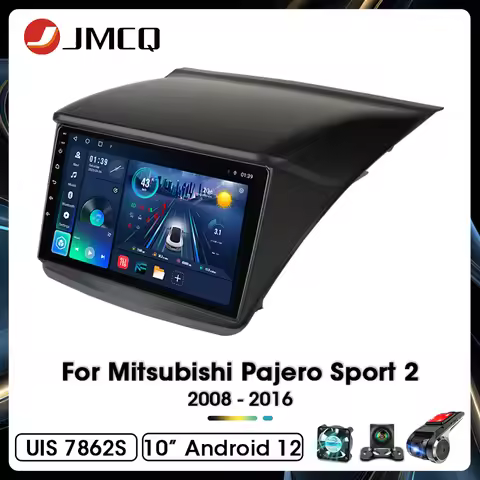 JMCQ 9" Car Radio For Mitsubishi Pajero Sport 2 L200 Tirton 2008 - 2016 2din Android12 Carplay Multi