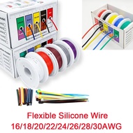 Silicone Wire Stranded Cable Electrica Tinned Copper Wire Heat Resistant 16/18/20/22/24/26/28/30 AWG