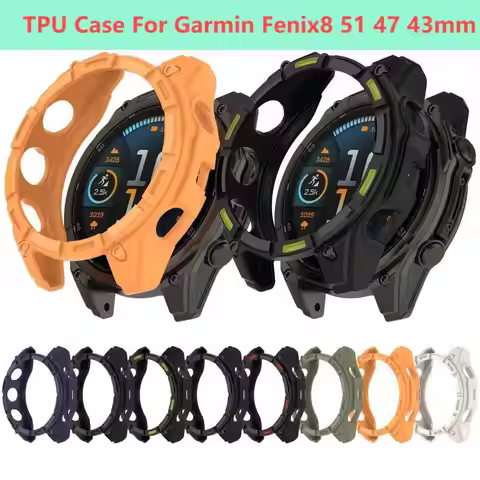 Watch Cover for Garmin Fenix8 51/47/43MM Band Smart Bracelet Bezel Replacement Shell for Garmin Feni