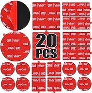 20 Pack Double-Sided Heavy Duty Tape, Made of 3M VHB 5952,Include 1 Inch and 2 Inch, Square, Rectang